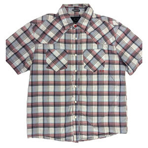 Oakley Shirt Men Size Medium Multi Color Pearl Snap Western REG Fit Short Sleeve